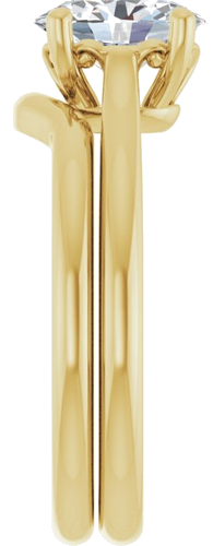 14K Yellow 8x6 mm Oval Solitaire Engagement Ring Mounting (9)