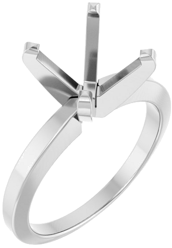 Sužadėtuvių Žiedas „Solitaire“ 14k white gold Round 9mm (1)