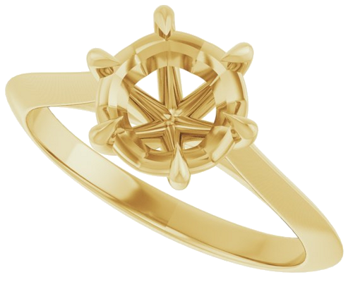 Sužadėtuvių Žiedas „Claw-Prong Solitaire“ 14k yellow gold Round 7.4mm (5)