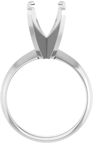 Sužadėtuvių Žiedas „Lightweight Solitaire“ 14k white gold Elongated Cushion 11mm x 9mm (2)