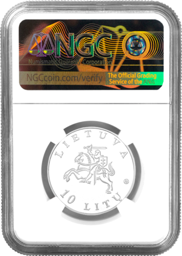 2010 Музыка Литва 10 литов серебряная монета PF 68 ULTRA CAMEO (2)