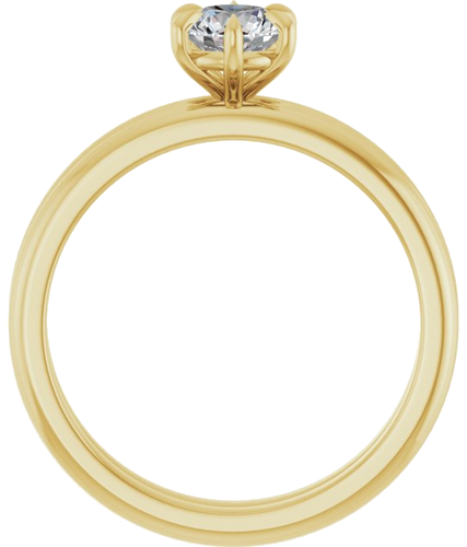 Sužadėtuvių Žiedas „Solitaire“ 585 Geltonojo Aukso Round 5.2mm (7)