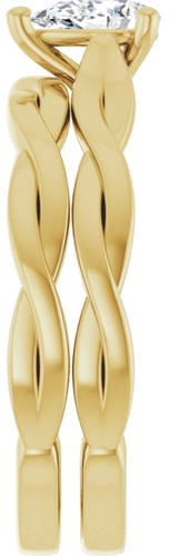 Sužadėtuvių Žiedas „Infinity-Inspired“ 14k yellow gold Pear 6mm x 4mm (9)
