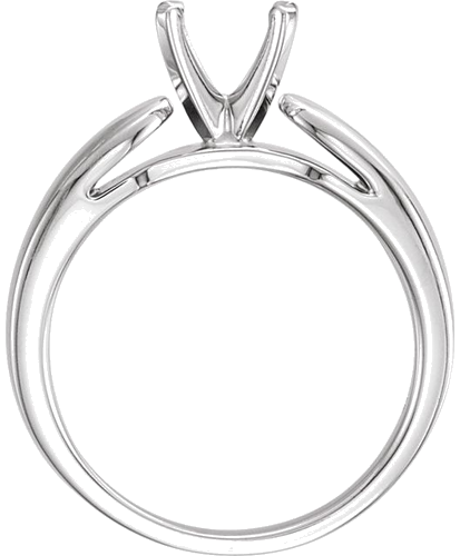 Sužadėtuvių Žiedas „Solitaire“ 585 Baltojo Aukso Round 6mm (2)