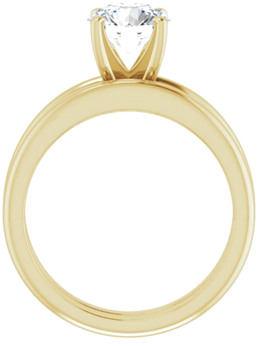14K Yellow  7 mm Round Solitaire Engagement Ring Mounting (7)