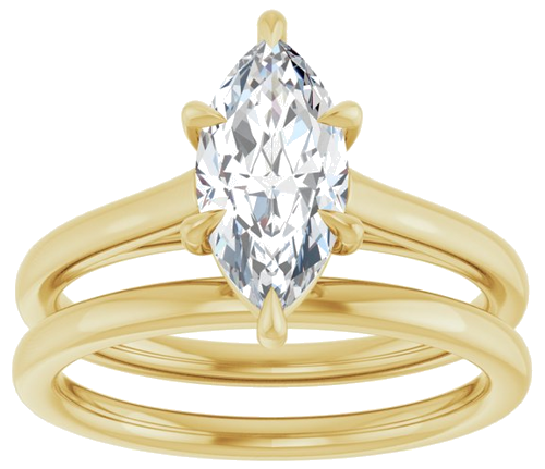 Sužadėtuvių Žiedas „Claw-Pong“ 14k yellow gold Marquise 11mm x 5.5mm (8)