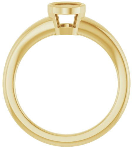 Sužadėtuvių Žiedas „Bezel-Set Solitaire“ 10k yellow gold Round 5.2mm (2)