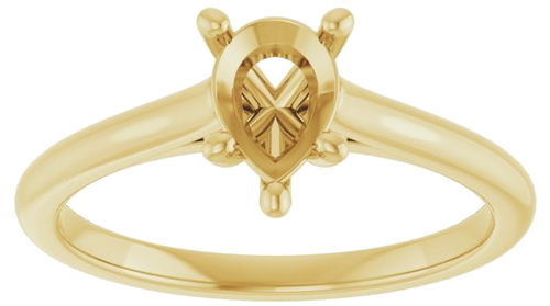 Sužadėtuvių Žiedas „Accented Infinity-Inspired“ 10k yellow gold Pear 7mm x 5mm (3)