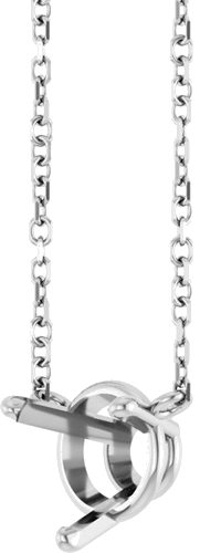 Pakabukas „Solitaire“ 14k white gold Round 7mm (2)