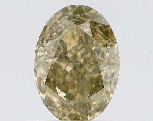 1.02 carat Fancy Grayish Greenish Yellow-SI2 Natūralus Oval Deimantas (1)