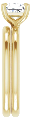 14K Yellow  5.5x5.5 mm Square Solitaire Engagement Ring Mounting (9)