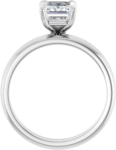 Sužadėtuvių Žiedas „Solitaire“ 925 Sidabro Emerald 8mm x 6mm (7)