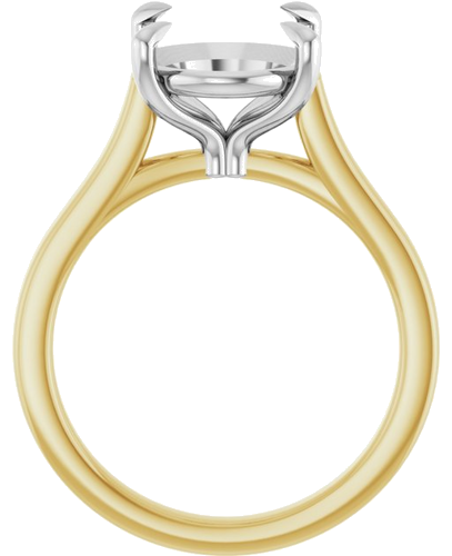 Sužadėtuvių Žiedas „Claw-Prong“ 18k yellow/white gold Oval 12mm x 10mm (2)
