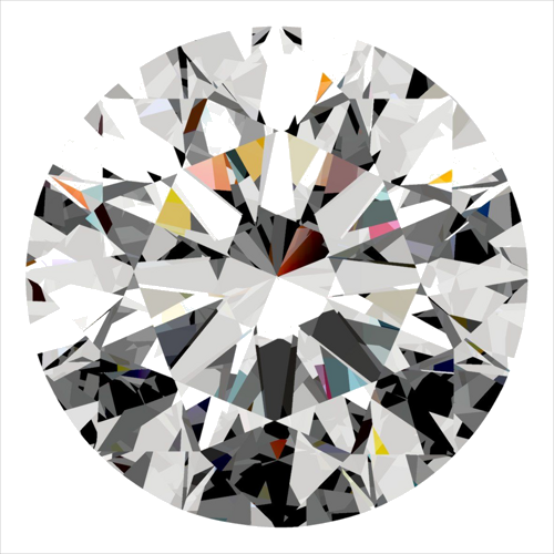 0.5 carat I-SI2 Excellent cut Natūralus Round Deimantas (1)