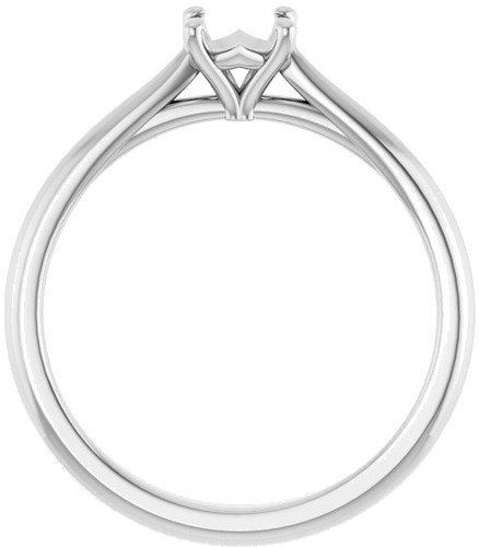 Sužadėtuvių Žiedas „Solitaire“ 10k white gold Round 5.2mm (2)