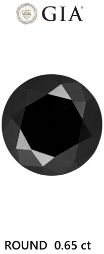 0.65 carat Fancy Black-VVS2 Excellent cut Natūralus Round Deimantas (1)