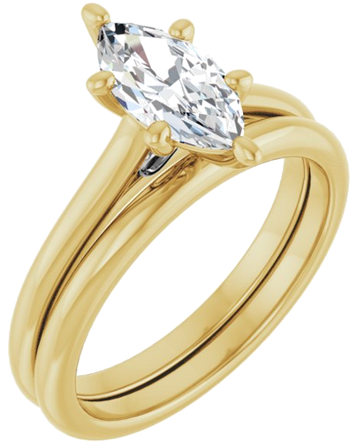 Sužadėtuvių Žiedas „Accented Infinity-Inspired“ 14k yellow/white gold Marquise 10mm x 5mm (6)