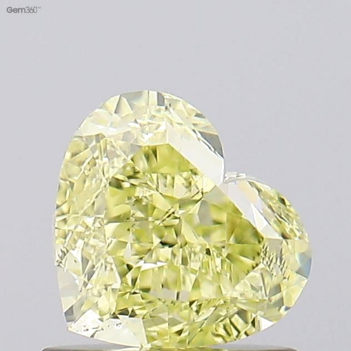 1.01 carat Fancy Yellow-SI2 Natūralus Heart Deimantas (1)
