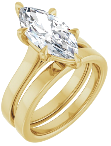 Sužadėtuvių Žiedas „Claw-Prong“ 14k yellow gold Marquise 15mm x 7mm (6)