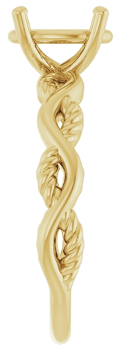 Sužadėtuvių Žiedas „Infinity-Inspired“ 585 Geltonojo Aukso Oval 9mm x 7mm (4)