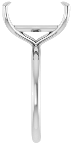 Sužadėtuvių Žiedas „Claw-Prong Solitaire“ 14k white gold Emerald 14mm x 12mm (4)