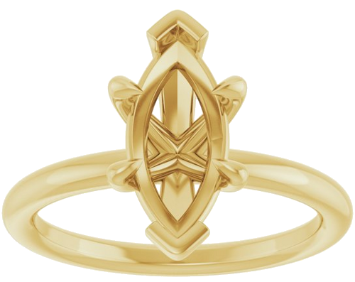 Sužadėtuvių Žiedas „Claw-Prong Solitaire“ 14k yellow gold Marquise 12mm x 6mm (3)