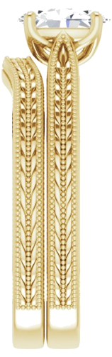 Sužadėtuvių Žiedas „Solitaire“ 585 Geltonojo Aukso Oval 7mm x 5mm (9)