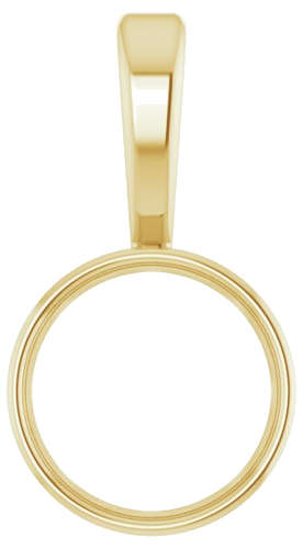 14K Yellow 5 mm Round Bezel-Set Solitaire Pendant Mounting (1)