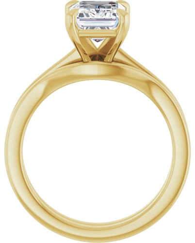 Sužadėtuvių Žiedas „Claw-Prong“ 14k yellow gold Emerald 8.5mm x 6.5mm (7)