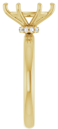 Sužadėtuvių Žiedas „Accented“ 14k yellow gold Oval 10mm x 8mm (4)