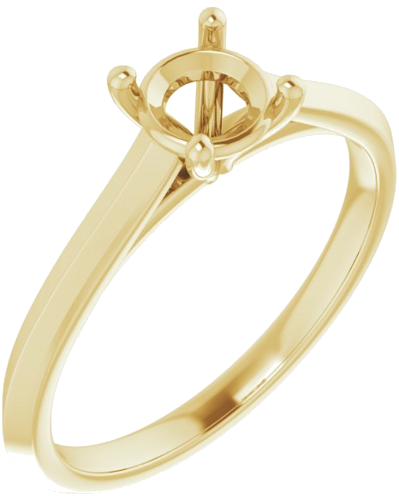Sužadėtuvių Žiedas „Claw-Prong“ 14k yellow gold Round 5.5mm (1)
