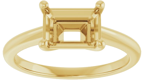 Sužadėtuvių Žiedas „Solitaire“ 14k yellow gold Emerald 8mm x 6mm (3)