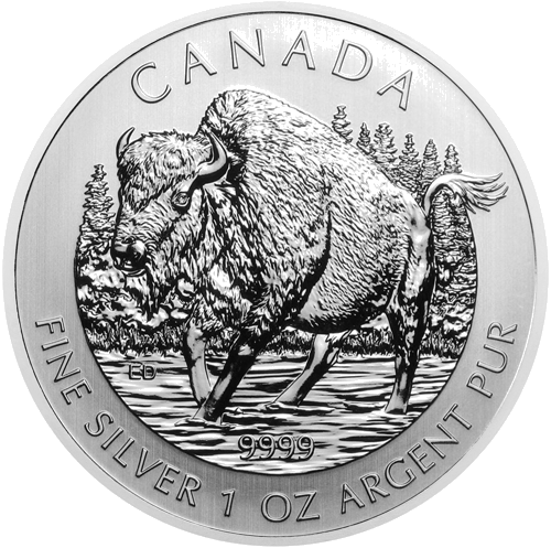 1 oz Бизон 2013 Канада серебряная монета (1)