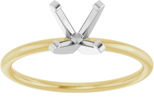 Sužadėtuvių Žiedas „Solitaire“ 14k yellow/white gold Round 6.5mm (3)