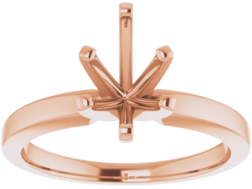 Sužadėtuvių Žiedas „Solitaire“ 585 Rožinis Aukso Pear Shape 9mm x 6mm (3)