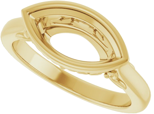 Sužadėtuvių Žiedas „Bezel-Set“ 14k yellow gold Marquise 12mm x 6mm (5)