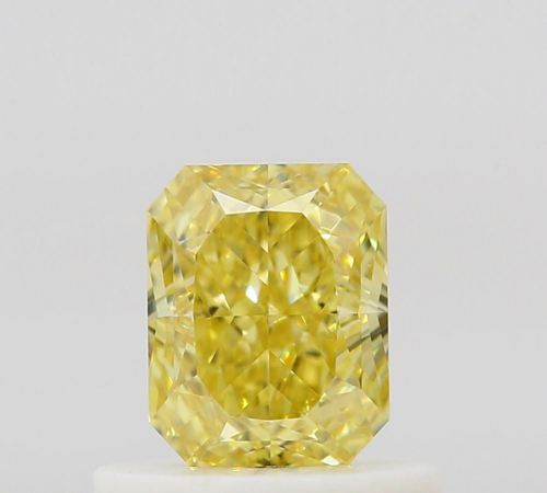 0.6 carat Fancy Intense Yellow-VVS1 Natūralus Radiant Deimantas (1)
