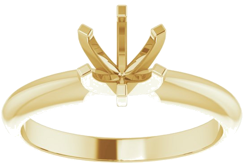 Sužadėtuvių Žiedas „Lightweight Solitaire“ 14k yellow gold Round 5.7mm x 6mm (3)