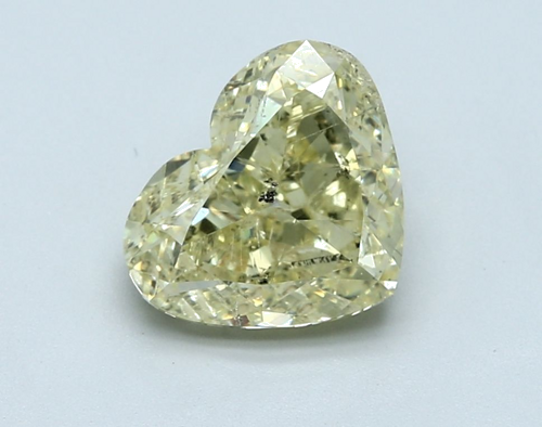 3.01 carat Fancy Yellow-SI2 Natūralus Heart Deimantas (1)