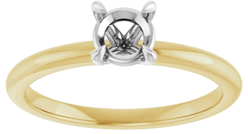 Sužadėtuvių Žiedas „Claw-Prong“ 14k yellow/white gold Round 5.2mm (3)