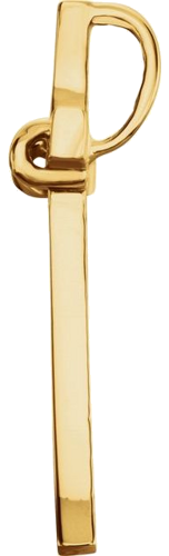 Pakabukas „Solitaire Cross“ 14k yellow gold Round 2.4mm (2)