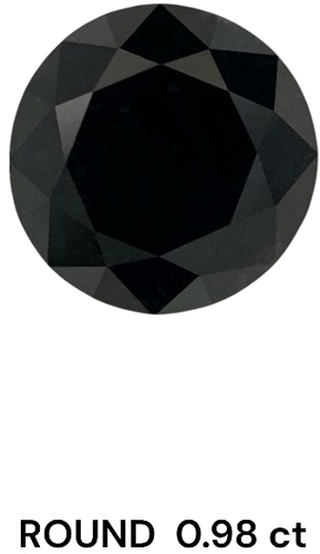 0.98 carat Fancy Black-VVS2 Excellent cut Natūralus Round Deimantas (1)