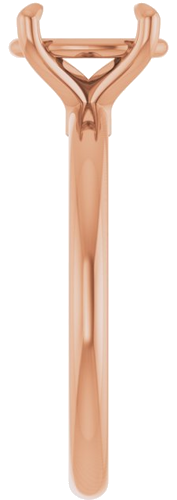 Sužadėtuvių Žiedas „Claw-Prong“ 14k rose gold Oval 9mm x 7mm (4)
