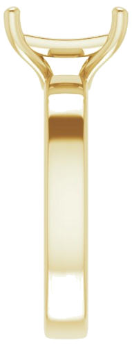 Sužadėtuvių Žiedas „Solitaire“ 14k yellow gold Square 8mm (4)