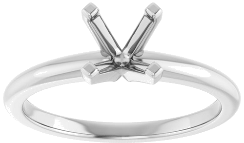 Sužadėtuvių Žiedas 10k white gold Cushion 5.5mm (3)