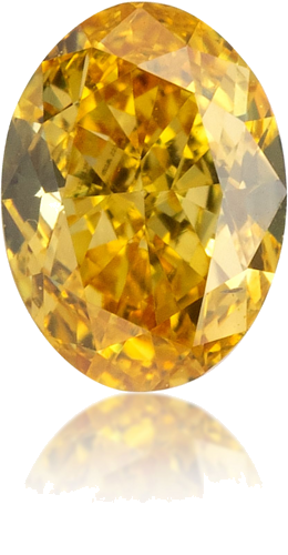 0.27 carat Fancy Vivid Orangey Yellow-SI1 Natūralus Oval Deimantas (1)