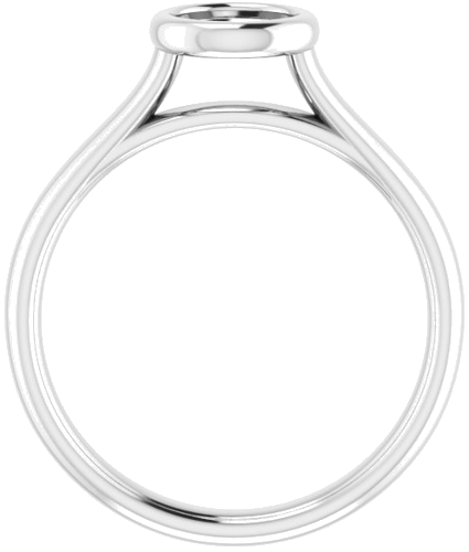 14K White  5.5 mm Round Solitaire Engagement Ring Mounting (2)