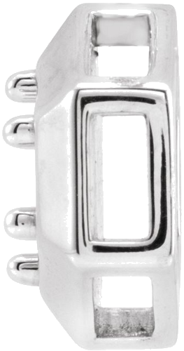 14K White 5 mm Round Geometric Slide Pendant Mounting (2)