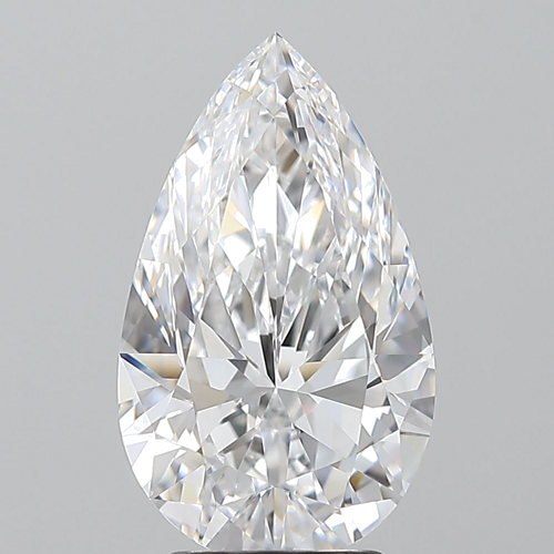 3.01 carat D-FL Natūralus Pear Deimantas (1)
