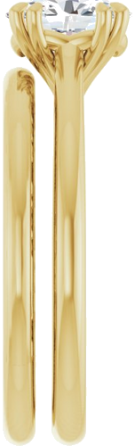 Sužadėtuvių Žiedas „Solitaire“ 585 Geltonojo Aukso Oval 7mm x 5mm (9)